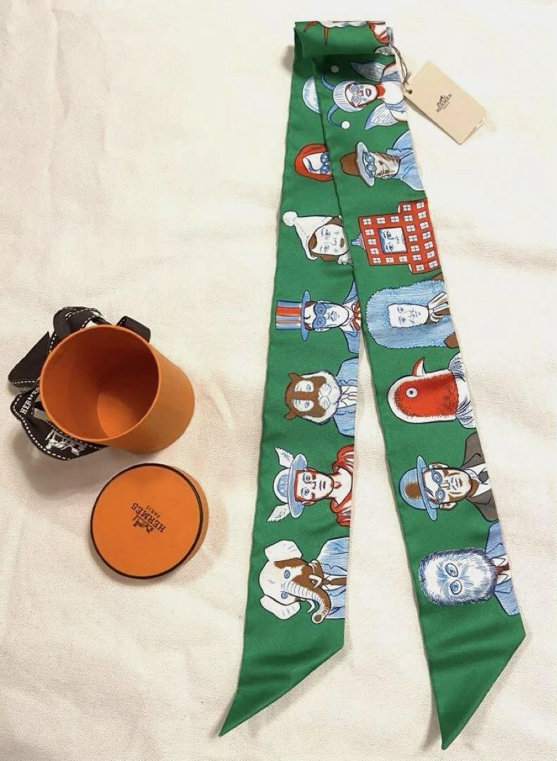 HERMÈS Raro ABITO HERMES Twilly CODICE verde nuovo mai