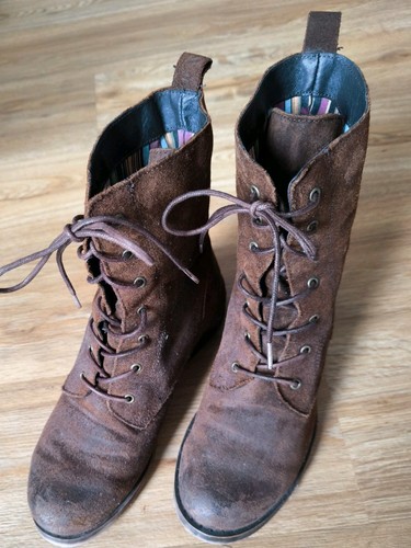 ***FELMINI*** Stiefeletten, braun, Wildleder, gr. 38 - Bild 5 von 5