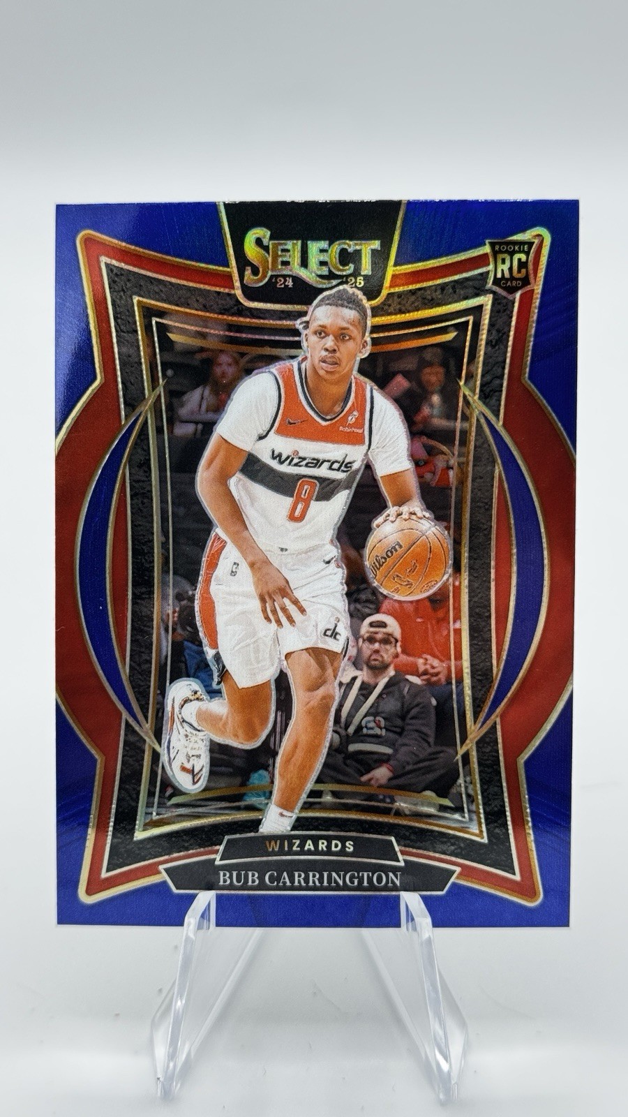 2024-25 Panini Select - Concourse Bub Carrington #81 Blue Prizm (RC)