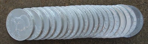ROLL 1949-S FRANKLIN SILVER  HALVES.. CH/GEM BU