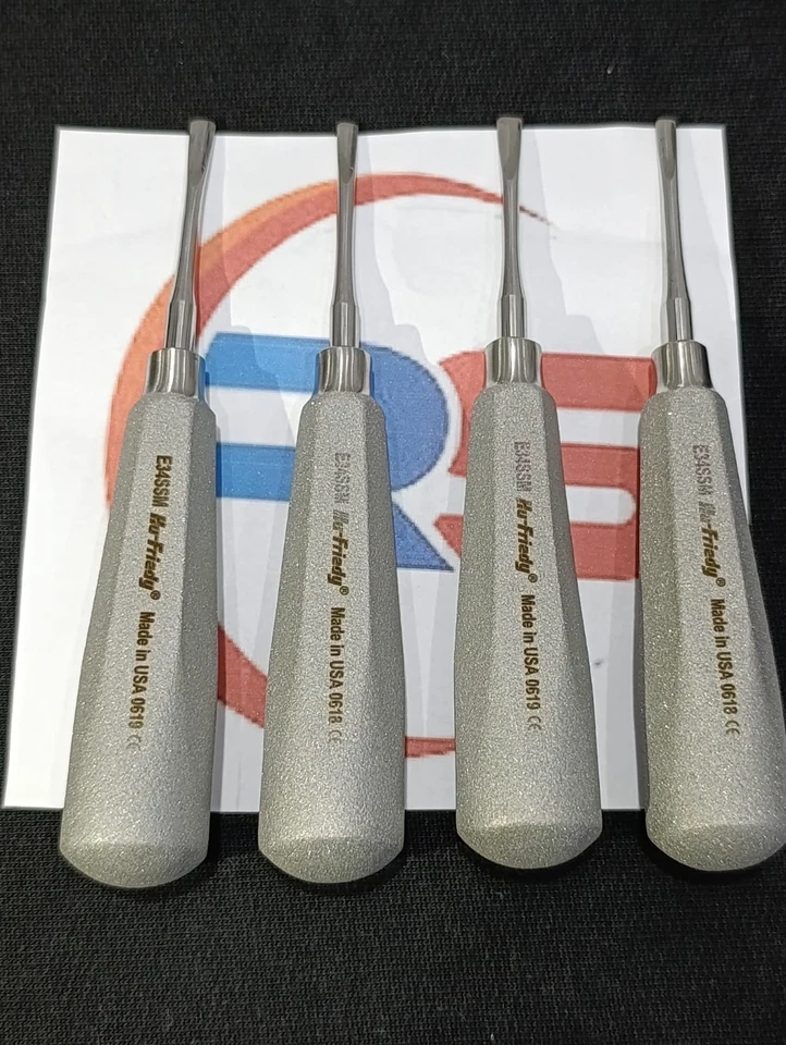 Lot Of 4 Dental Elevator Combo No 301 302 303 Apexo E301 E302 E303 HU FRIEDY - Image 2 of 4