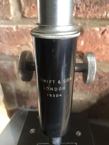 Vintage Swift & Son London Microscope 10x & Box Of 60 Glass Slides 1960s Vgc - Picture 6 of 21