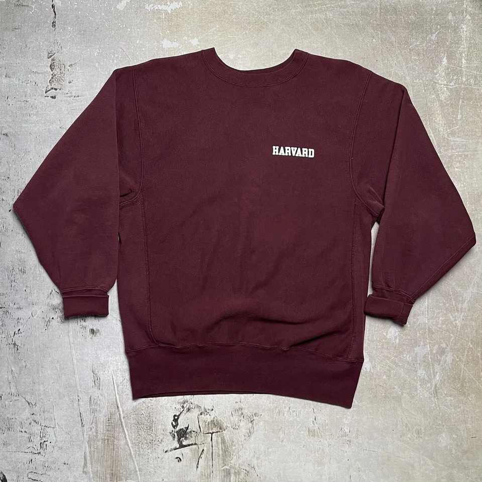 Sudadera Vintage Años 80 Campeón Tejido Inverso Universidad de Harvard Hecha en EE. UU. Foto 2 de 4