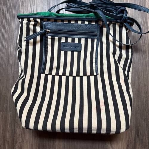 Isabella Fiore Canvas Beuteltasche Tasche grün Paisley Alltag Tragetasche Quaste Akzent - Bild 4 von 8