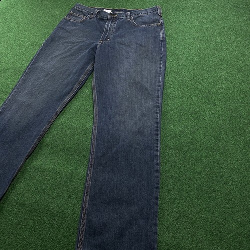 Vintage Carhartt Pants Mens 36 Blue Denim Work Relaxed Fit Jeans 36x32 - Picture 2 of 9