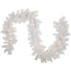 Northlight White Alaskan Pine Artificial Christmas Garland White LED Lights