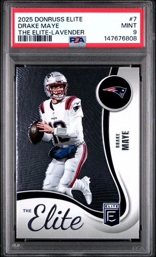 2025 PANINI DONRUSS ELITE THE ELITE LAVENDER #7 DRAKE MAYE PSA 9