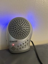 Conair Sound Therapy Sleep Machine-Model SU12-Silver-Night Light-EUC