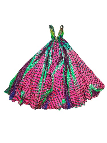 Camilla Silk Dress One Size Tourmaline V Neck Draw String Maxi Dress AW ‘12 Rare - Bild 5 von 21