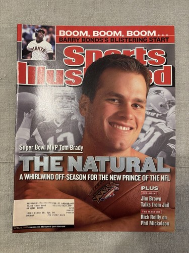 Tom Brady Sports Illustrated April 15 2002 "The Natural" First Cover NO LABEL - Picture 6 of 7