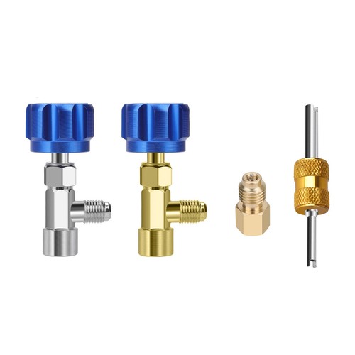 R1234YF Can Tap Valve Kit with Adapter Core Remover For Car AC Recharge Service - Picture 6 of 15