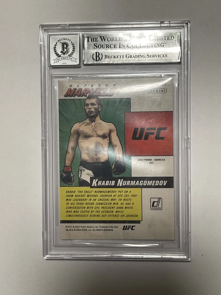 Khabib Nurmagomedov Signed UFC Octagon Marvels Card IP Slabbed Beckett BAS a - Image 2 of 3