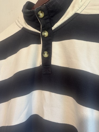 Sudadera Pullover Fat Face Rayas Botones 1/4 Botón Talla Grande - Imagen 3 de 8