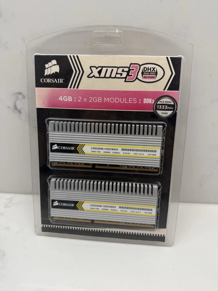 Corsair XMS3 DHX Dual Path With Heat Exchange DDR3 2×2GB Modules Sealed New - Image 3 of 4