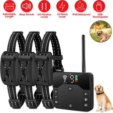 1/2/3 Pet Dog Wireless Electric Fence Containment System Training Collar Shock