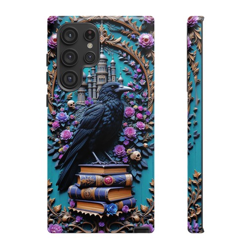 Gothic Raven Tough Case iphone 11-16 Samsung S20-S25 Edgar Allan Poe Book Cover - Picture 202 of 223