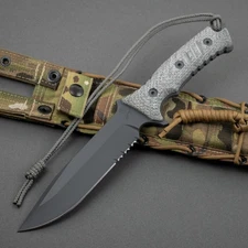 NEW! Chris Reeve Pacific MagnaCut 6", Serrated, Micarta, Camo Sheath, PAC-1001