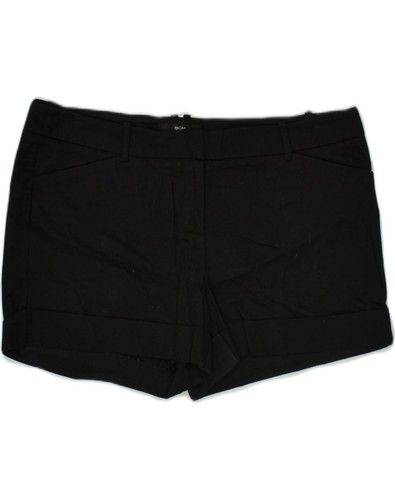 MOSSIMO Womens Hot Pants UK 12 Large W36 Black Cotton ZK09