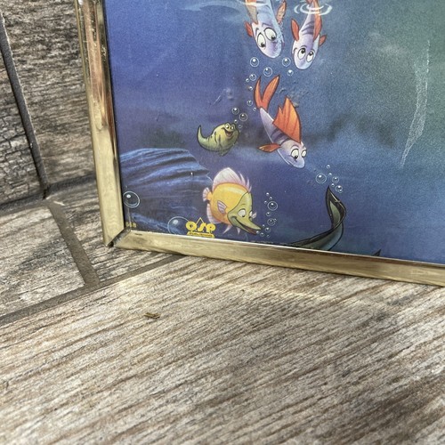 Vtg 1989 The Little Mermaid Banned Cover FRAMED POSTER Disney OSP  RARE Damage - Picture 3 of 7