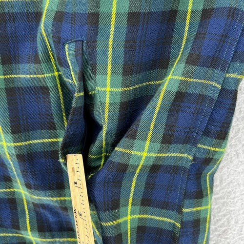RSVLTS Borland Flannel Shirt Button Down Blue Plaid Long Sleeve Men’s Sz XL - Picture 11 of 19