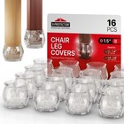 Silicone Chair Leg Floor Protectors - 16 PCS - Non-Slip Caps for 1.4-1.8 Round