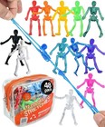 UpBrands Halloween Party Favors - 48 Stretchy Skeleton Toys – Non-Candy Goodi...