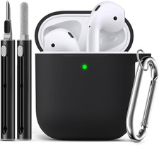 for Airpods Case Cover with Cleaner Kit,Soft Silicone Protective Case Compatible