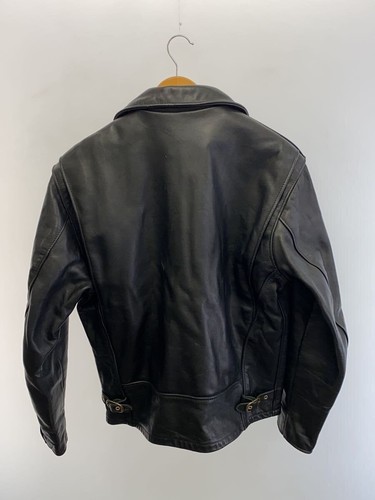 Schott biker jacket single rider 40 leather Black AT101 Used - Picture 2 of 7