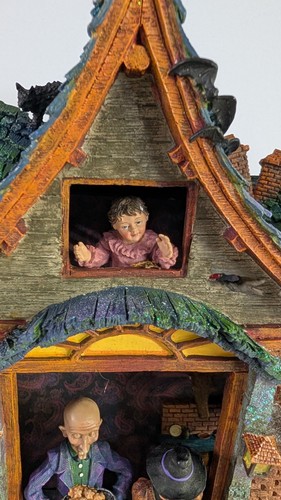 Dept 56 Halloween Lit Spooky House Scene AWESOME NOS - Picture 6 of 18