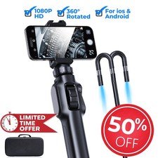 SALE 2-Way Articulating Borescope With Light Endoscope Inspection Camera Phones