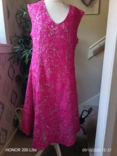 Ladies Phase Eight  Pink Lined Dress With Underskirt Size 16