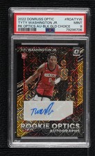 2022 Donruss Optic Choice Black Gold Prizm /8 TyTy Washington Jr PSA 9 Auto RC