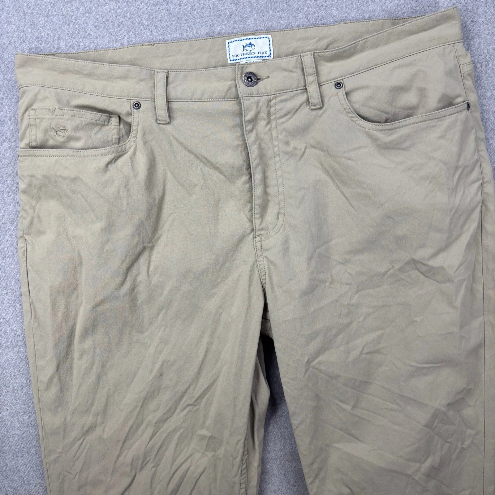 Southern Tide Intercoastal Performance Pants Mens 38x31 (Actual) Khaki Stretch