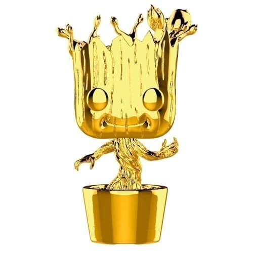 Funko Pop Marvel: Marvel Studios 10 - Figura Coleccionable Groot (Cromo Dorado),... - Imagen 2 de 2