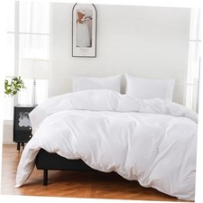 100 Organic Cotton Duvet Cover Size 400 Thread Count Sateen Queen White