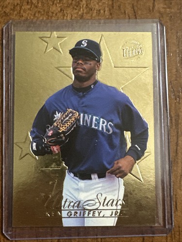 Ken Griffey Jr 1996 Fleer Ultra Ultra Stars medaglia d'oro #579 Seattle Mariners - Foto 2 di 3