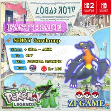 ✨6IV SHINY Garchomp Z + EVS 🚀 POKEMON LEGENDS ZA✨Online delivery⚡ALPHA