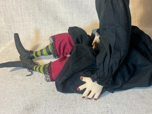 Patch tarassaco Janice Ratski panno dipinto a mano viso HALLOWEEN STREGA ~ peluche 26" - Foto 6 di 20