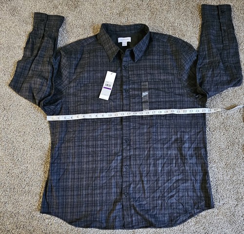 Calvin Klein Mens XXL Long Sleeve Blue Shirt NWT - Picture 3 of 9