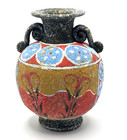 Hand-painted Greek-style vase with warrior motif – 11cm, 201g classical decor