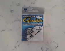 Gamakatsu Split Shot / Drop Shot Weedless Hooks 5 Pack Size 2/0