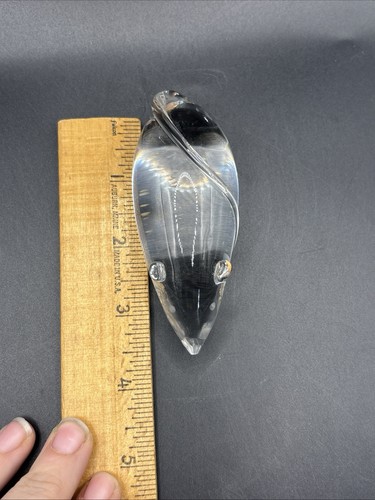 Pisapapeles de vidrio artístico firmado Kosta Boda Lindstrand Mouse 96100 de colección - Imagen 6 de 6