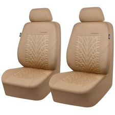 Car Seat Covers Only for Car, 3D Tyre Print Automotive Two Front beige