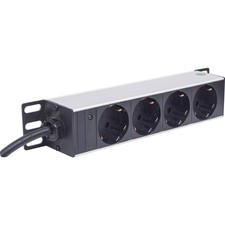 Intellinet 714020 10 Zoll Netzwerkschrank-Steckdosenleiste  inkl. 2 Metallhal...