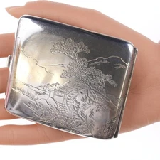 1940's Japanese Yamazaki Shoten [山崎商店] (1893 ~ 1990) Fine silver case