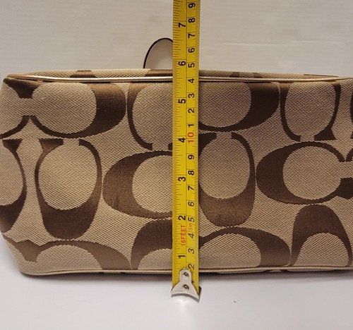 Vintage Y2k Coach Signature Gallery Beuteltasche Tasche in Khaki und Gold Pythonbesatz 8626 - Bild 23 von 23