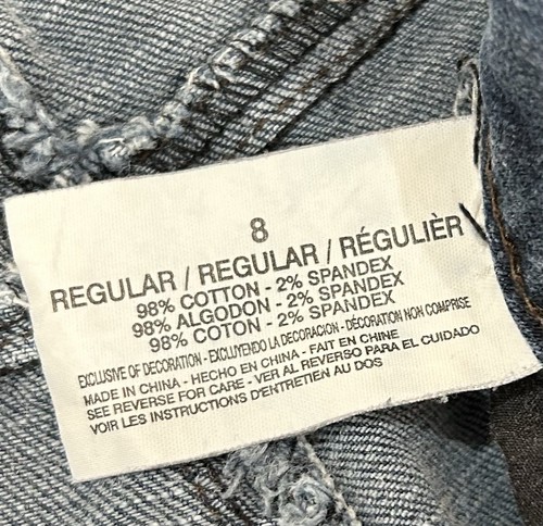 CODE BLUE BERMUDA CUFFED DENIM SHORTS SIZE 8 REG MEDIUM WASH STRETCH CASUAL - Picture 5 of 5