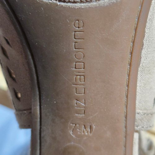 Liz Claiborne Gemma Sandal Heels Women's 7.5M Beige Slingback Peep Toe - Picture 3 of 17