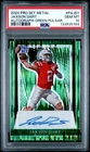 2024 Pro Set Metal Jaxson Dart GREEN PULSAR Rookie RC Auto #'D 3/3 PSA 10 POP 1