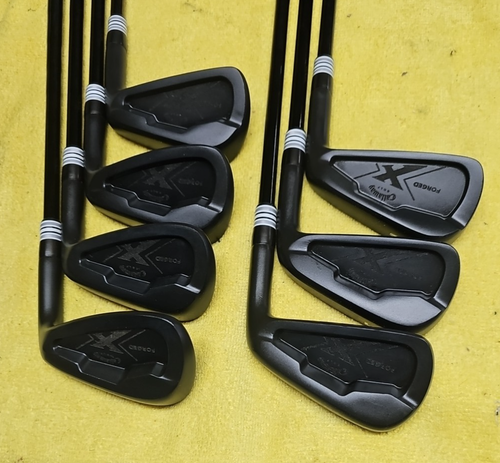 CUSTOM BLACK NITRIDE CALLAWAY X FORGED 4-PW SPINE ALIGNED KBS $-TAPER STIFF - Picture 1 of 10